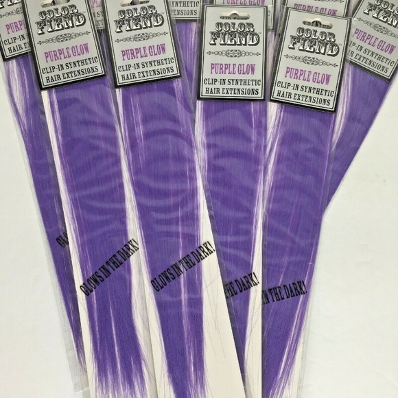 Hot Topic Accessories - Purple Hair Extensions Clip Ins Hot Topic 10 Pkgs